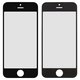 Скло корпуса для Apple iPhone 5, iPhone 5C, iPhone 5S, iPhone SE, чорне, High Copy Прев'ю 1