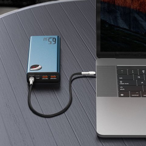 Power bank Baseus Adaman, 20000 мАг, 65 Вт, синій, Power Delivery (PD), #PPIMDA-D03 Прев'ю 1