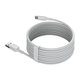 Cable USB Baseus Simple Wisdom Kit, USB tipo-A, USB tipo C, 150 cm, 40 W, 5 A, blanco, 2 uds., #TZCATZJ-02 Vista previa  3