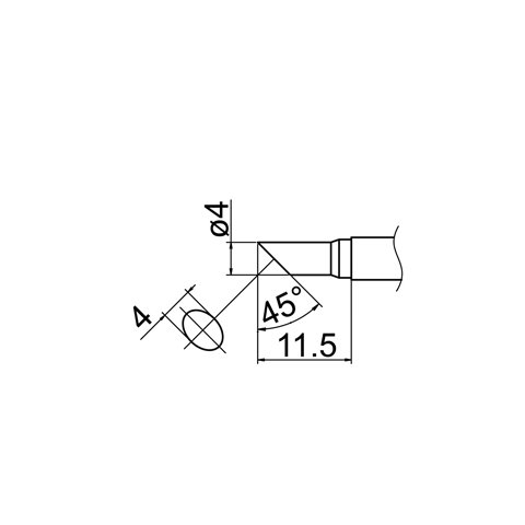 Punta de repuesto para cautín HAKKO T12-C4 Vista previa  4