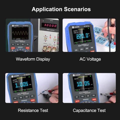 Multímetro Sunshine DT-24 Pro, digital, con osciloscopio Vista previa  3