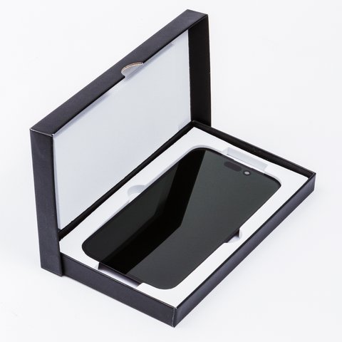 Pantalla LCD puede usarse con iPhone 14 Pro, negro, con marco, (OLED), GX OEM hard Vista previa  2