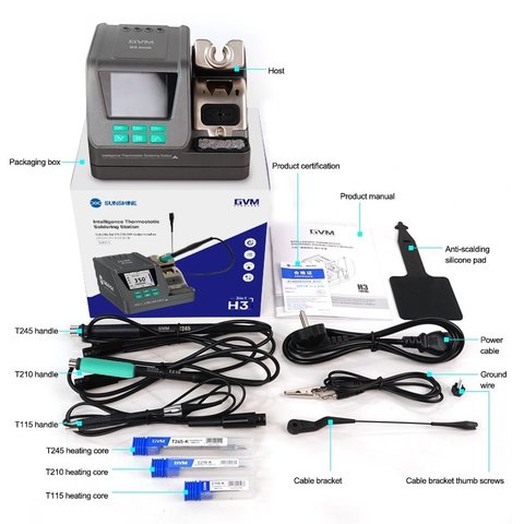 Estación de soldadura Sunshine H3, digital, 80 W Vista previa  9