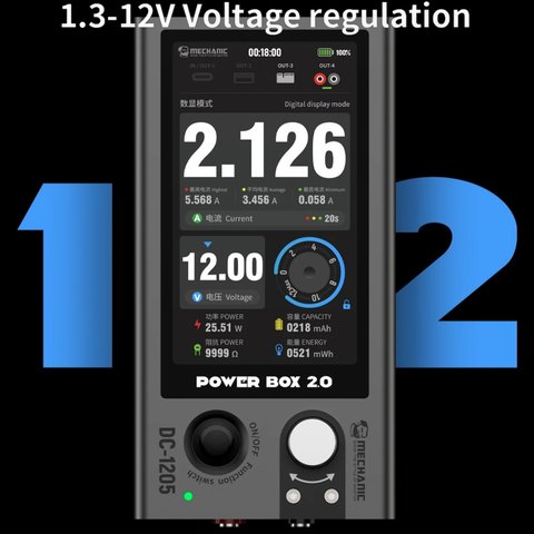 Fuente de alimentación (potencia) Mechanic Power Box 2.0, 10000mAh, 45W, Type-C, PD, 12 V, 5A Vista previa  2