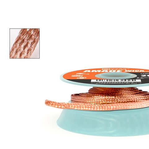 Malla para desoldar Amaoe LAN-2015, (Ancho) 2.0 mm, (L) 1.5 m Vista previa  1