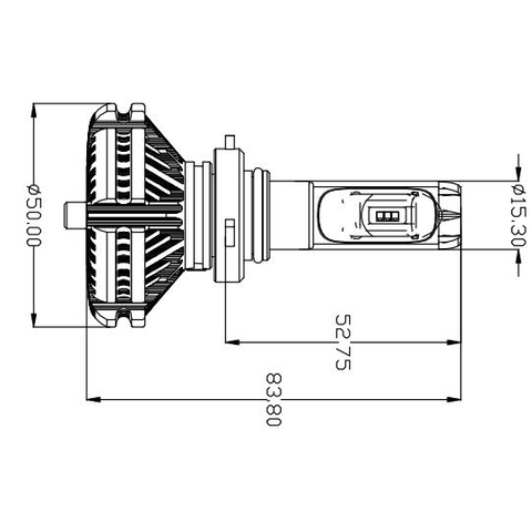 Набор светодиодного головного света UP-X3HL-9005W(HB3) (6000 лм) Превью 1