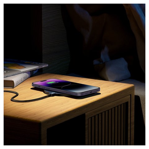 Безпровідний зарядний пристрій Baseus Digital LED Display Gen 2, чорне, USB тип-C, 15 Вт, з дисплеєм, #CCED000001 Прев'ю 1