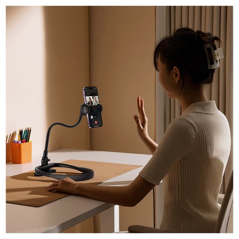 Тримач Baseus ComfortJoy Series, настільний, на шию, чорний, #LUGB000001 Прев'ю 2