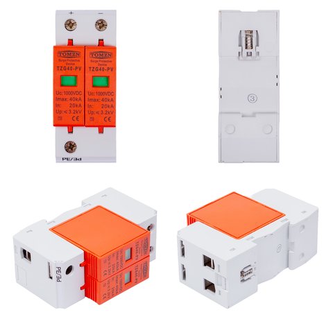 Устройства защиты от импульсных перенапряжений TOMZN TZG40-PV , 2P, 1000 В, PV Превью 1