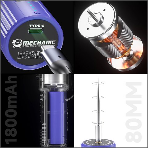 Пристрій для зняття OCA-клею Mechanic DG200, синій Прев'ю 2