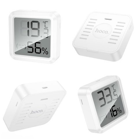 Датчик температури та вологості Hoco HX40, білий, кімнатний, #6942007647823 Прев'ю 1