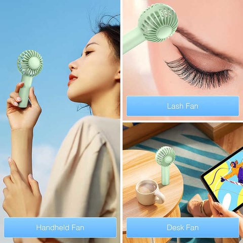 Вентилятор DC03, фиолетовый, с аккумулятором, ручной, настольный, USB тип-C Превью 5