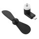 Вентилятор Mini, черный, мобильный, micro-USB тип-B Превью 1